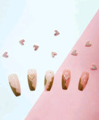 CĆur rose gold (paquet de 10) - Ongles Elaine Lemay