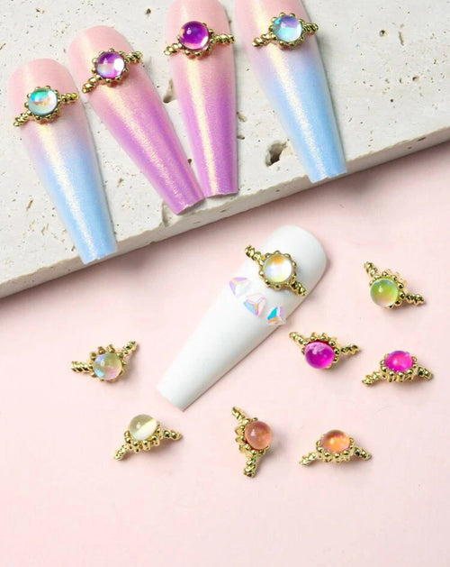 Anneaux pierre de lune (paquet de 12) - Ongles Elaine Lemay