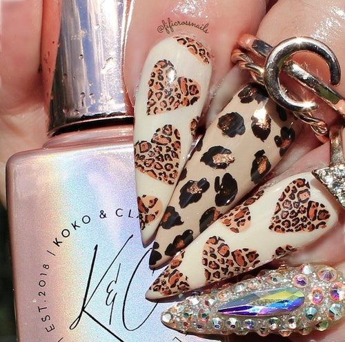 CJS-176 Wild kingdom Cheetah - Ongles Elaine Lemay