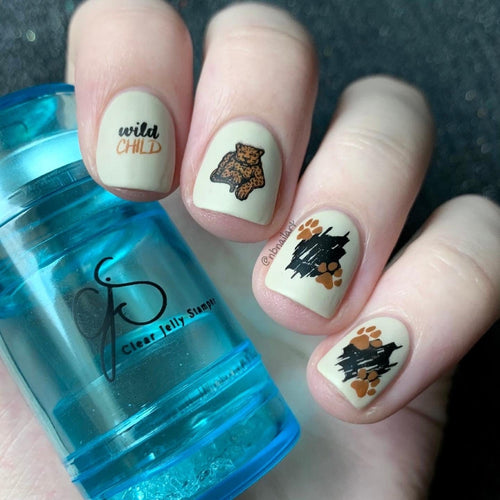 CJS-176 Wild kingdom Cheetah - Ongles Elaine Lemay