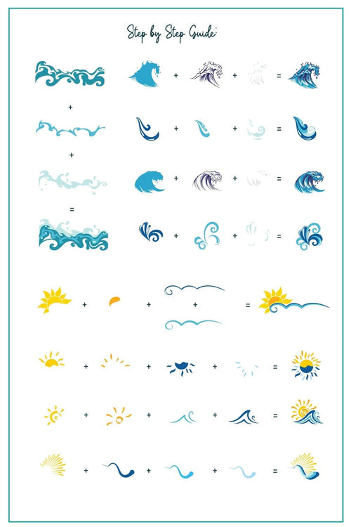 CJS-304 Sun and Waves - Ongles Elaine Lemay