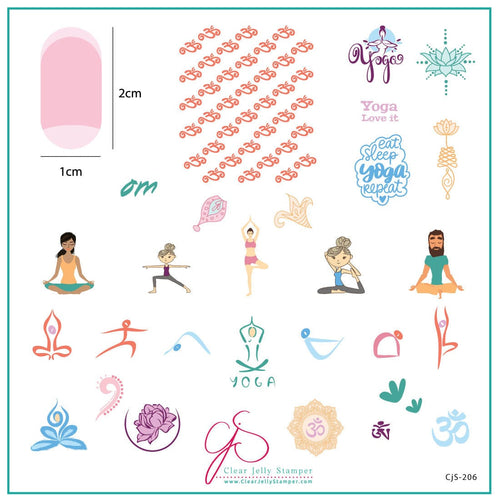 CJS-206 Eat, Sleep, Yoga, Repeat - Ongles Elaine Lemay