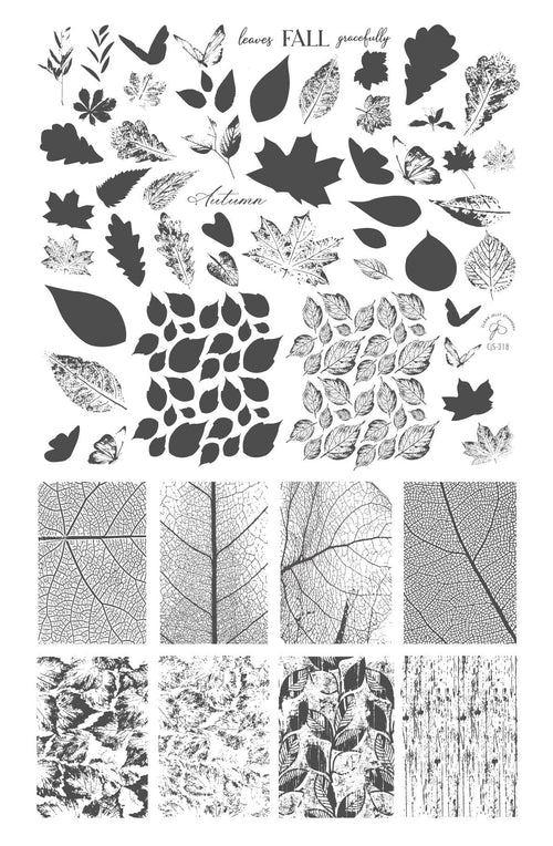 CJS-318 Graceful leaves - Ongles Elaine Lemay