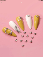 Mini Papillons or ou argent (paquet de 10) - Ongles Elaine Lemay