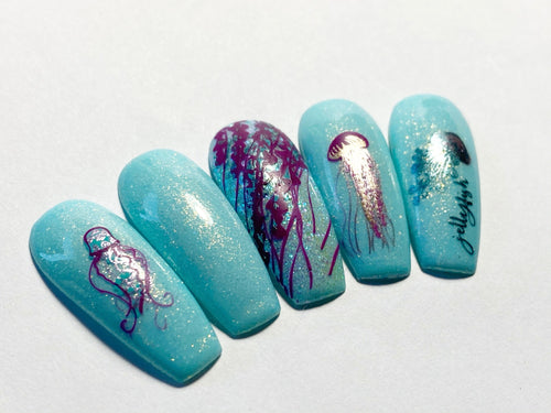 CJS-199 Blooming Sea - Ongles Elaine Lemay