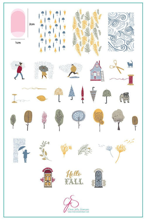 CJS-137 Whimsical Fall - Ongles Elaine Lemay