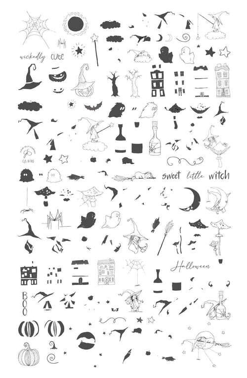 CJS-H-90 Sweet little Witch - Ongles Elaine Lemay