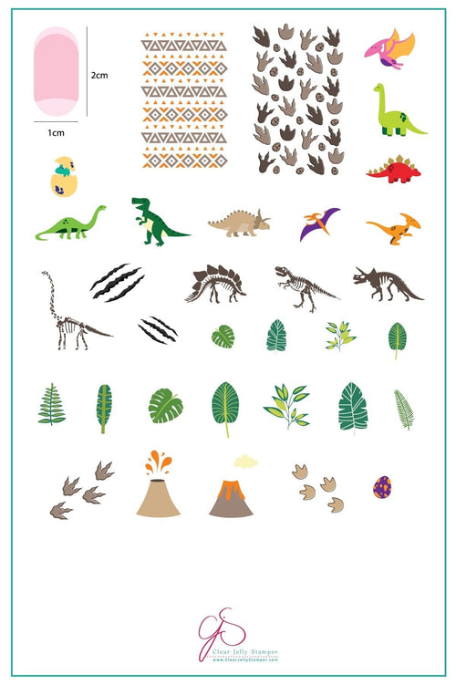 CJS-LC-35 Dino Friends - Ongles Elaine Lemay
