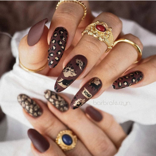 CJS-176 Wild kingdom Cheetah - Ongles Elaine Lemay