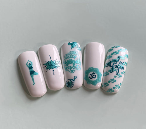 CJS-206 Eat, Sleep, Yoga, Repeat - Ongles Elaine Lemay