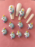 Licornes 3D (paquet de 10) - Ongles Elaine Lemay