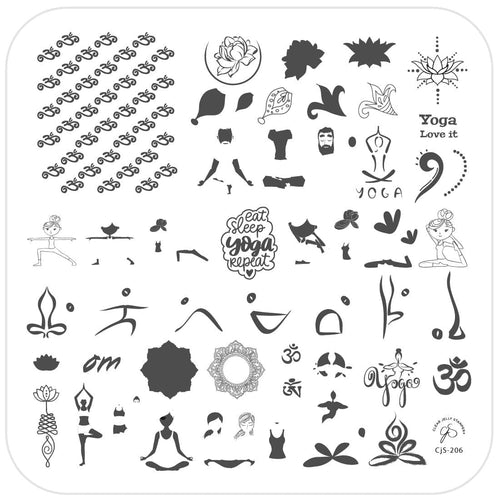 CJS-206 Eat, Sleep, Yoga, Repeat - Ongles Elaine Lemay