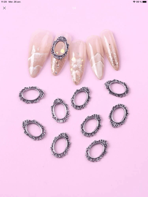 Encadrés gris (paquet de 10) - Ongles Elaine Lemay