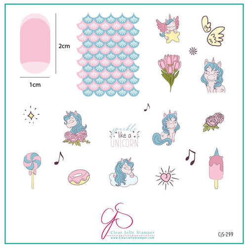CJS-299 Sparkle like a unicorn - Ongles Elaine Lemay
