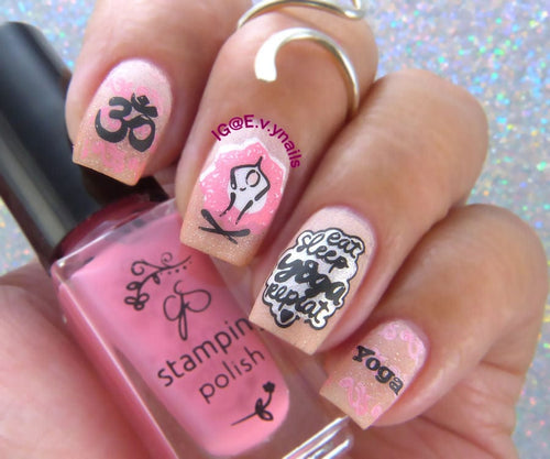 CJS-206 Eat, Sleep, Yoga, Repeat - Ongles Elaine Lemay