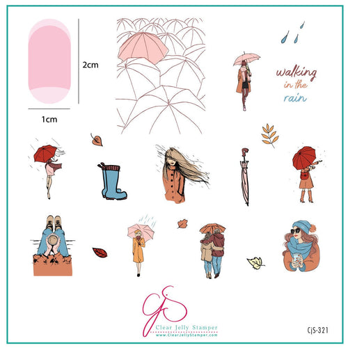CJS-321 Walking in the rain - Ongles Elaine Lemay