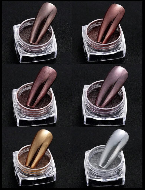 Kit 6 couleurs Chrome - Ongles Elaine Lemay