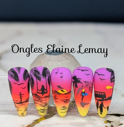 Neon Flame - Ongles Elaine Lemay