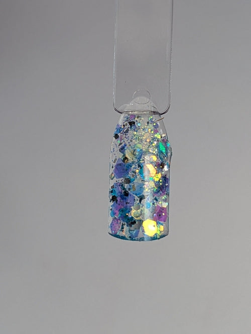 Paillettes Collection L'Éclatante Curaçao Argent - Ongles Elaine Lemay