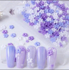 Petite fleurs 3 couleurs - Ongles Elaine Lemay