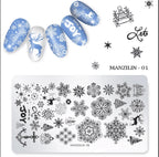 Plaque de stamping manzilin 01 - Ongles Elaine Lemay