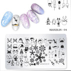 Plaque de stamping manzilin 04 - Ongles Elaine Lemay