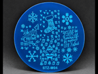 Plaque de stamping Noël STZ M04 - Ongles Elaine Lemay