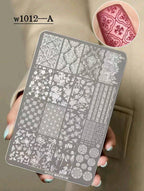 Plaque de stamping W1012 - Ongles Elaine Lemay