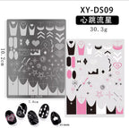 Plaque de stamping XY-DS09 - Ongles Elaine Lemay