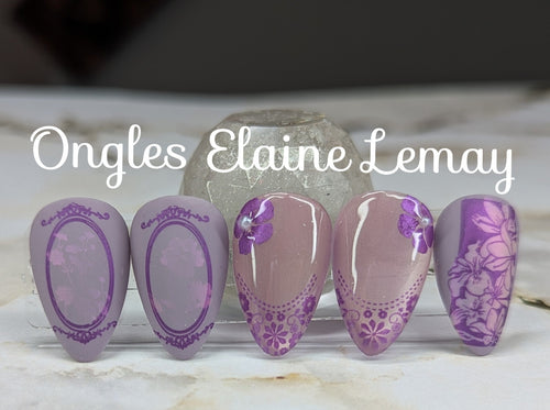 Plaque de stamping XY-EF14 - Ongles Elaine Lemay