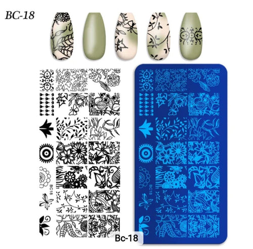 Plaque Stamping BC-18 - Ongles Elaine Lemay