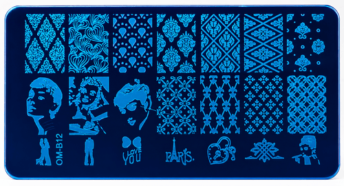 Plaque Stamping OM-B12 - Ongles Elaine Lemay