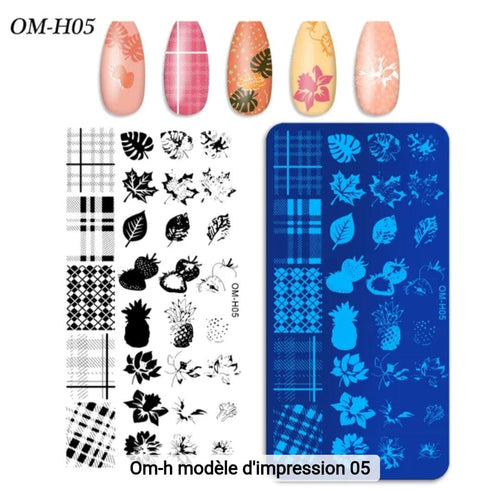 Plaque Stamping OM-H05 - Ongles Elaine Lemay