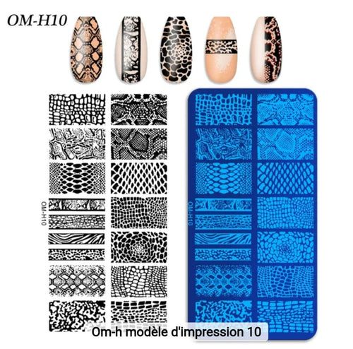 Plaque Stamping OM-H10 - Ongles Elaine Lemay
