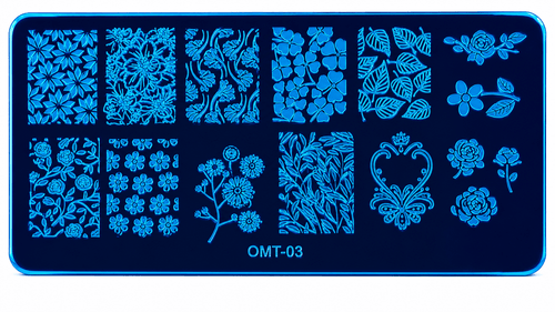 Plaque Stamping OM-T03 - Ongles Elaine Lemay