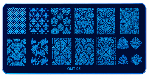 Plaque Stamping OM-T05 - Ongles Elaine Lemay