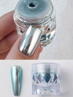 Poudre Aurora Chrome - Ongles Elaine Lemay