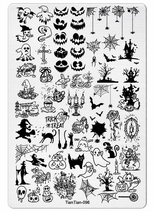 Plaque de stamping Halloween #096