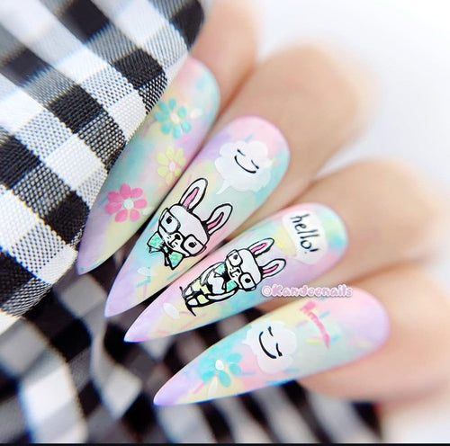 CJS-H-65 Hipsters Bunny - Ongles Elaine Lemay