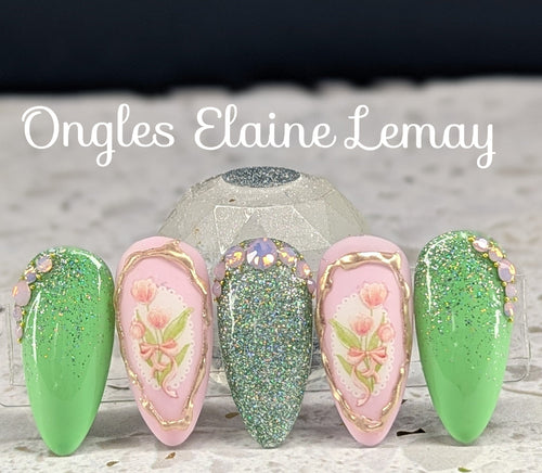 Collant 5d Tulipes - Ongles Elaine Lemay
