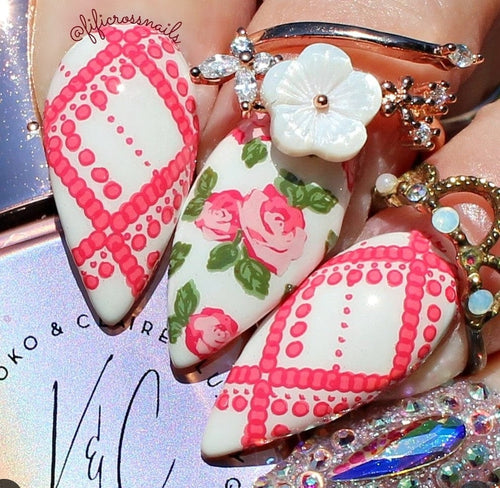 CJS-281 Floral Blossom 3 - Ongles Elaine Lemay