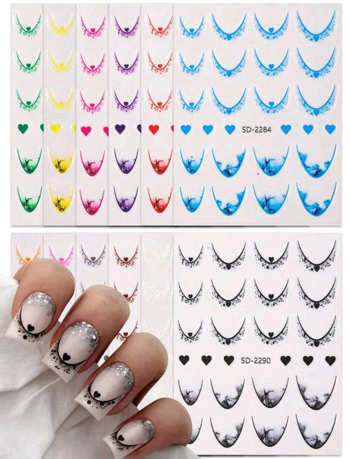 Collant manucure Français kit 12 couleurs