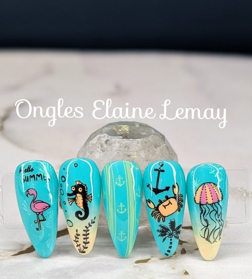 Spring Mint - Ongles Elaine Lemay
