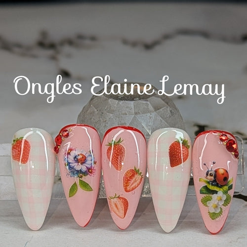 Water decals 12 motifs coccinelle - Ongles Elaine Lemay