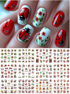 Water decals 12 motifs coccinelle - Ongles Elaine Lemay
