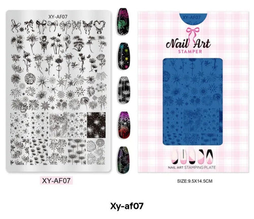 XY AF07 plaque de stamping - Ongles Elaine Lemay