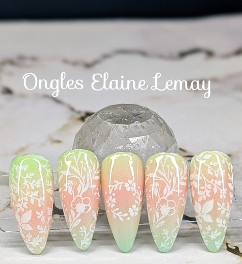 XY KF02 plaque de stamping - Ongles Elaine Lemay