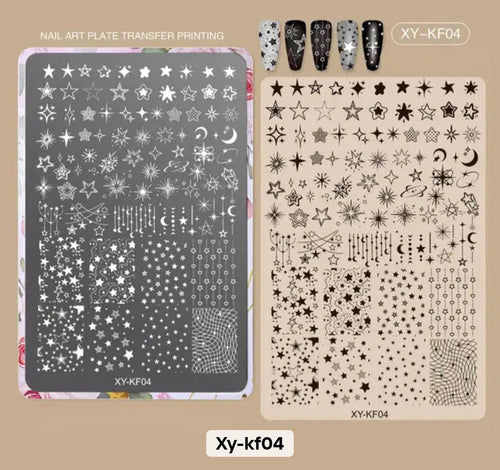 XY KF04 plaque de stamping - Ongles Elaine Lemay