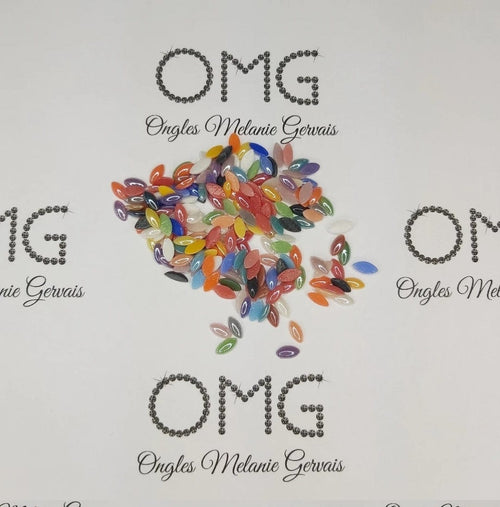 Bijoux nail art perles Ovale - Ongles Elaine Lemay