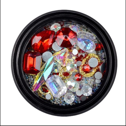 Bijoux mix Rouge - Ongles Elaine Lemay